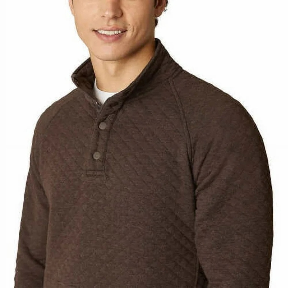 Eddie Bauer quilted quarter snap pullover